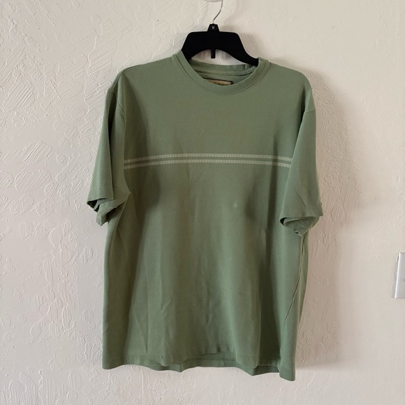 Lot Of 2 Vintage 90s Naturalife Ribbed Shirt Men Large Yellow Green Short Sleeve - Picture 7 of 12